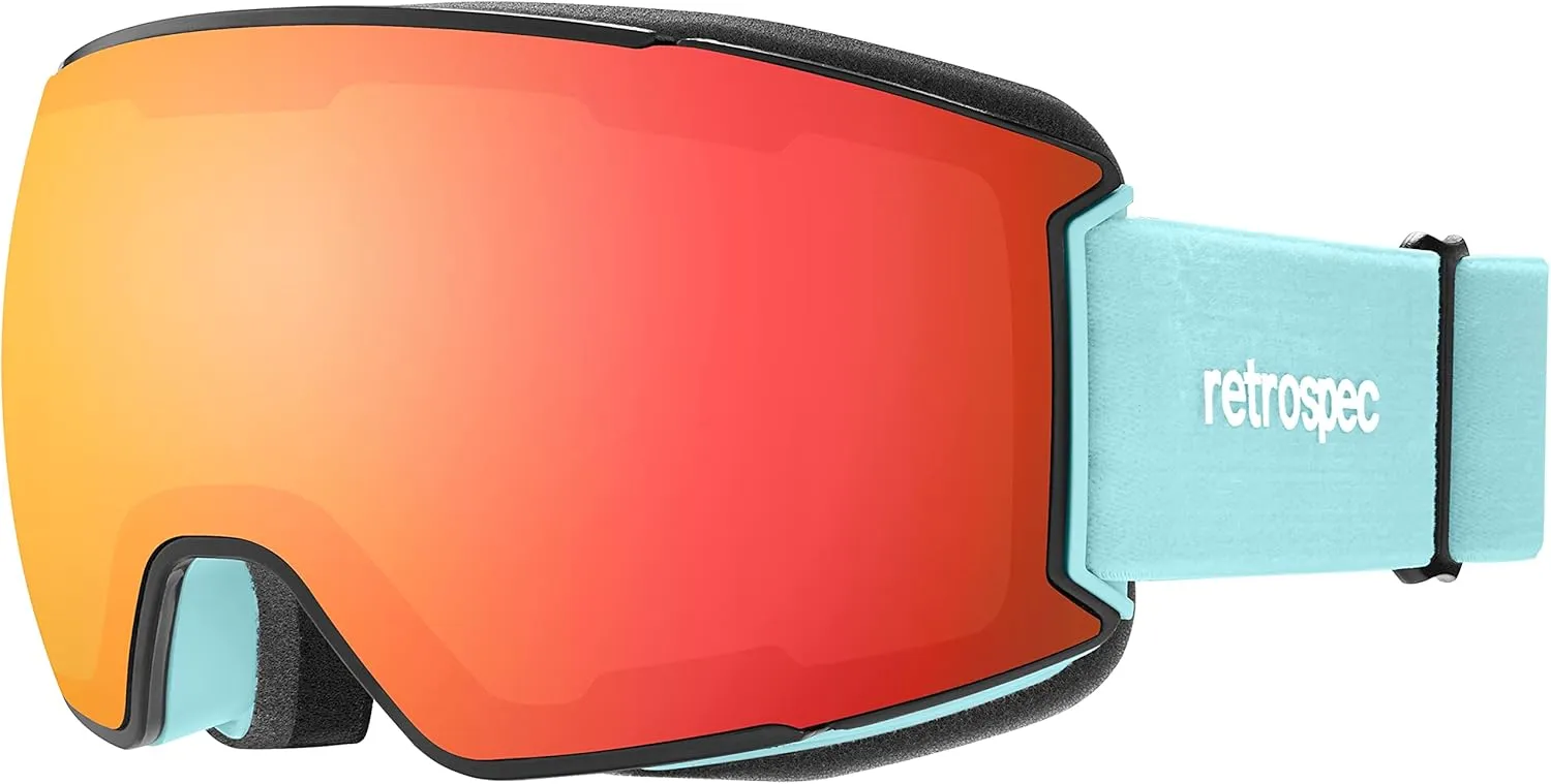 Retrospec Zenith Ski Goggles - Snowboard Goggles for Men, Women, Boys & Girls - 100% UV Protection, Anti-Fog Snow Goggles