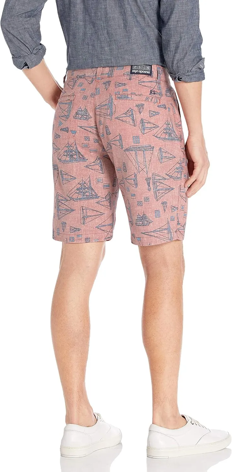 Reyn Spooner Men's Cotton Flat Front Chino Walk Short Reversible