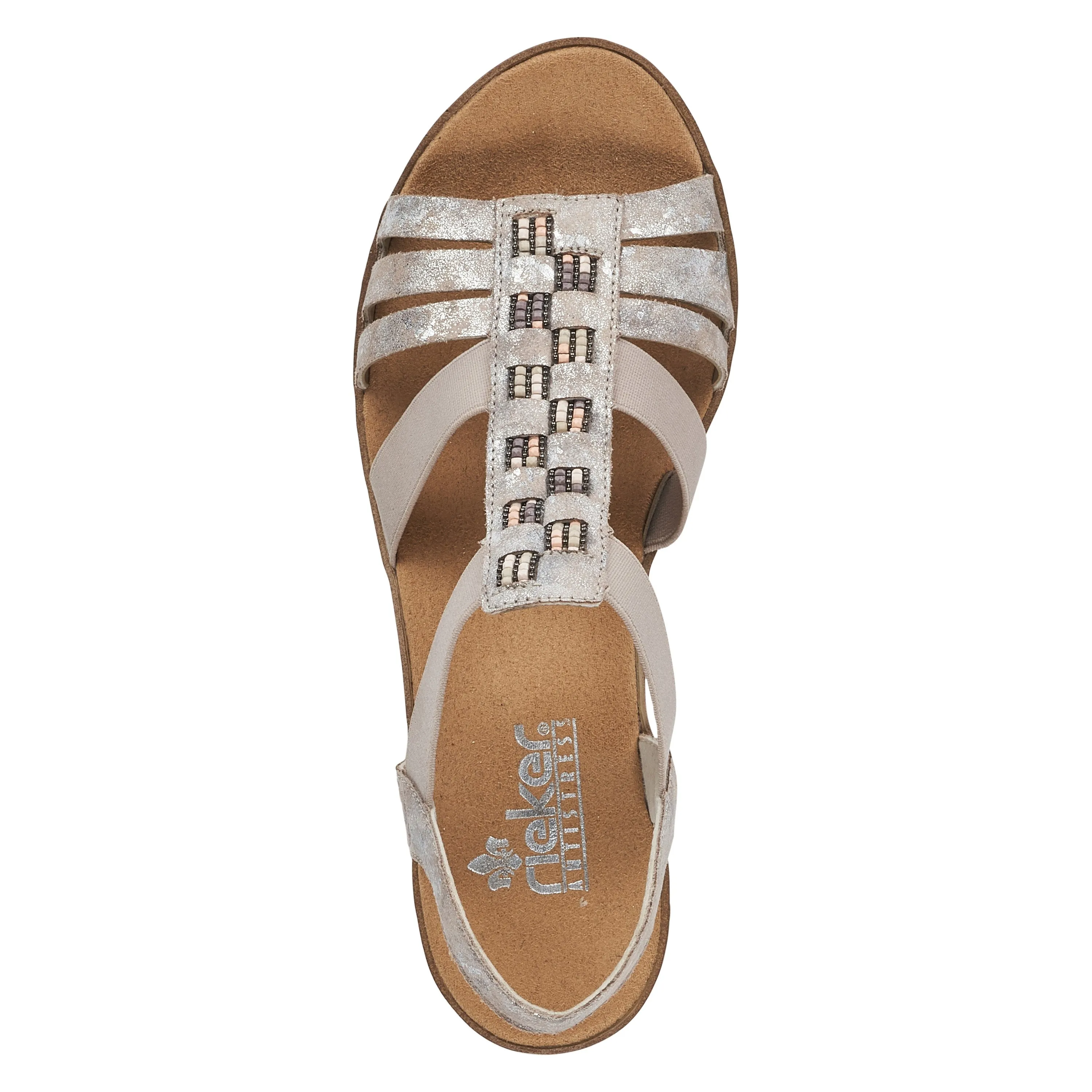 Rieker Ladies Low Wedge Slip On Sandal V3822-90