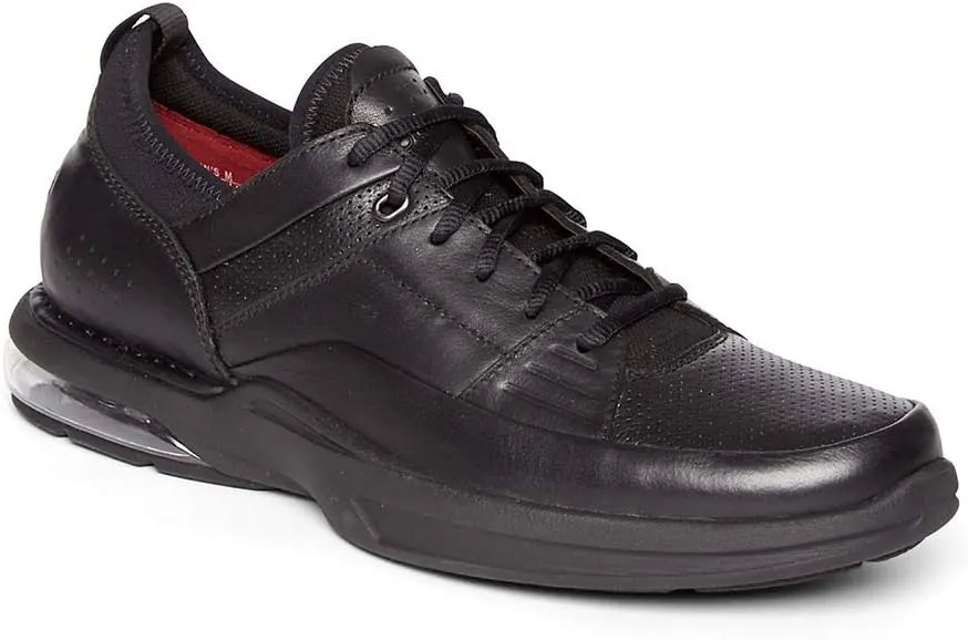 Rockport Mens Howe Street Lace Up Black Leather/Black Sneaker - 7.5 M