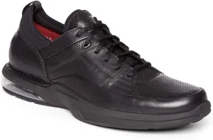 Rockport Mens Howe Street Lace Up Black Leather/Black Sneaker - 7.5 M