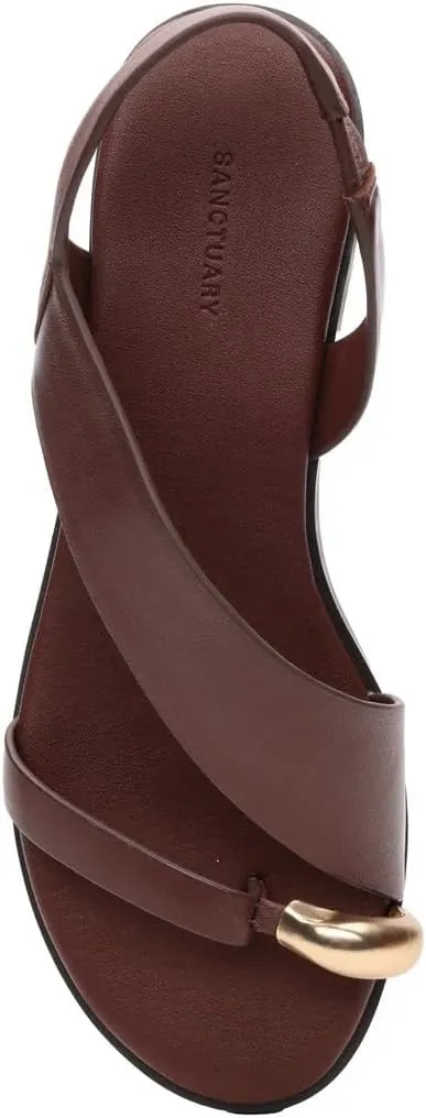 Sanctuary Women's Suave Ring Sandal-Open Toe Slip-On, Comfortable Cushioned Footbed, Stylish Casual Summer Footwear