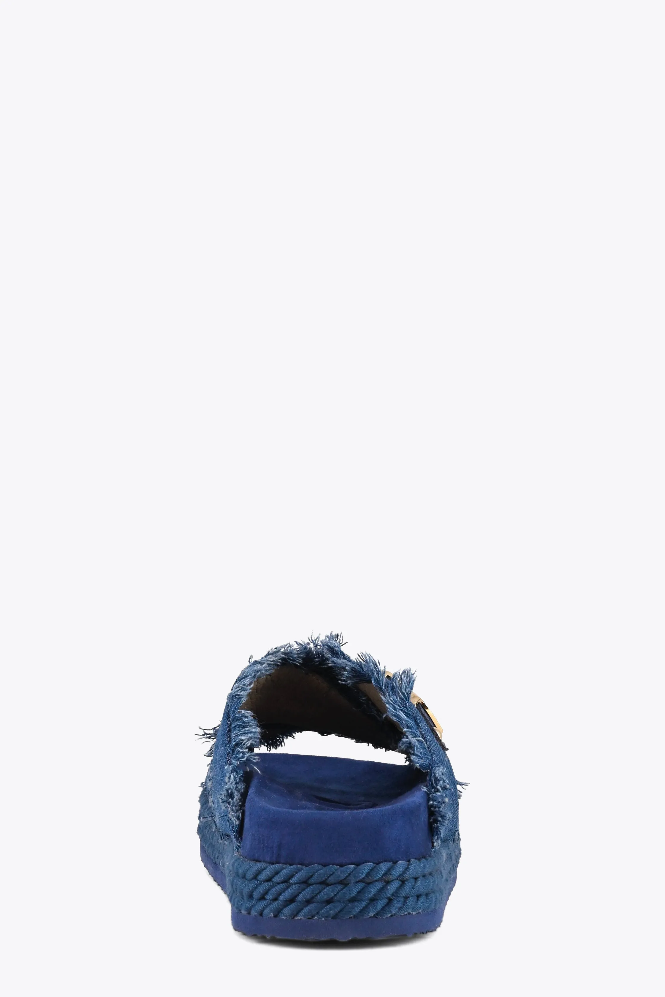 Sandal in denim blu a fasce incrociate con logo - Criss-cross Sandal Denim