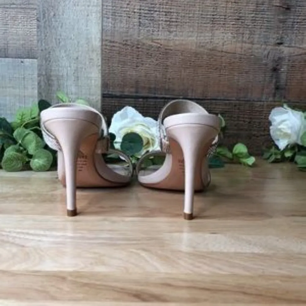 Schutz  Beatriz Leather Open Toe Casual Mule Sandals