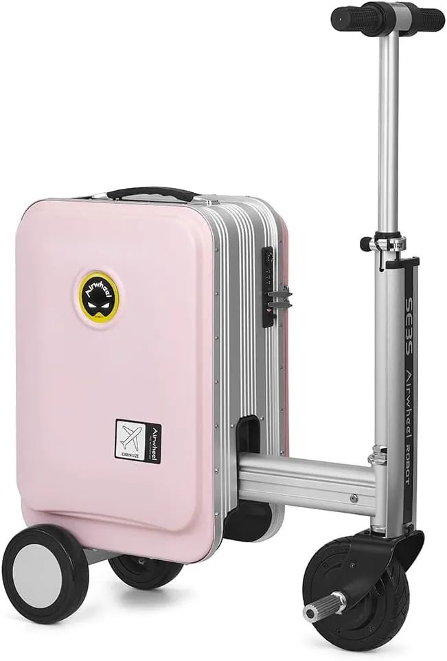 SE3S Riding Luggage Rideable Suitcase Electric Scooter Luggage Carry On Luggage (pink)