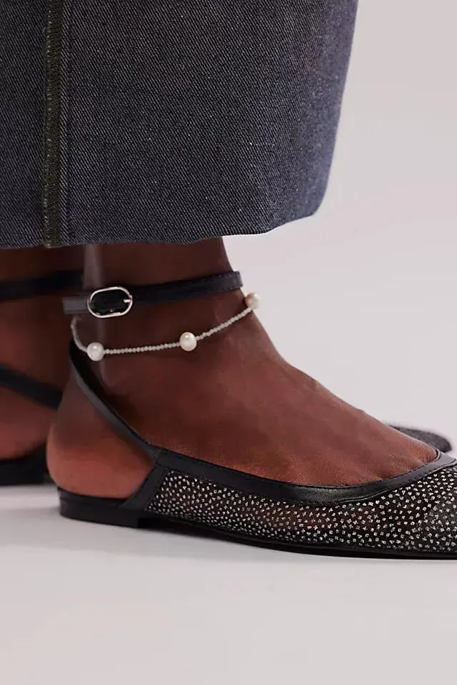 Sheer Glitter Jules Flat