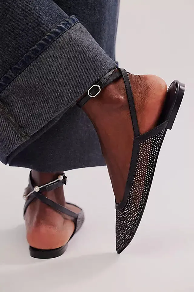 Sheer Glitter Jules Flat