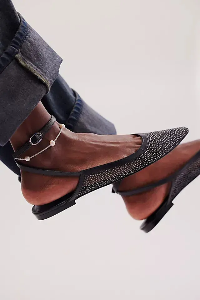 Sheer Glitter Jules Flat