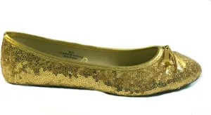 Shoes8teen Womens Sequin Ballet Flat