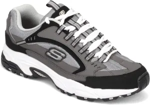Skechers Sport Men's Stamina Nuovo Cutback Lace-Up Sneaker,Charcoal/Black,7 M US