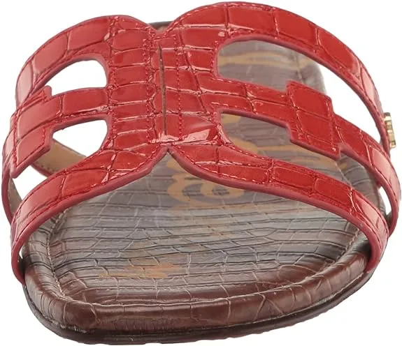 Slide Edelman Mule Red Terracotta Slip-On Anti-slip Sandals Flats Leather Open-Toe Bay Reliable Sam
