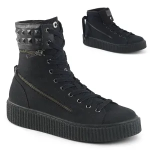 SNEEKER-270 Blk Canvas - size 10 mens 12 womens