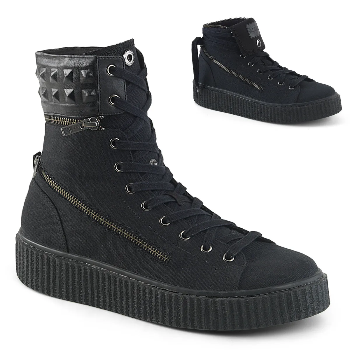 SNEEKER-270 Blk Canvas - size 10 mens 12 womens