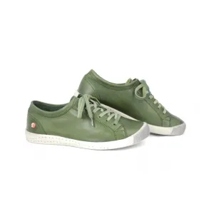 Softinos ISLA lace up leather sneaker OLIVE