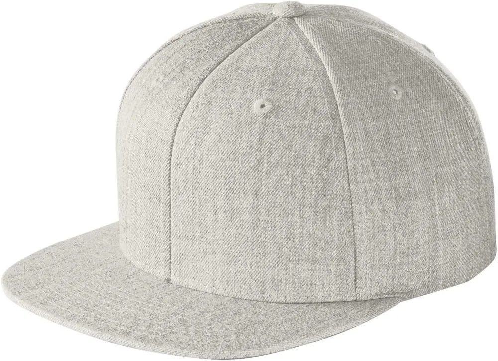 SPORT-TEK Flat Bill Snapback Cap. STC19