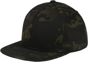 SPORT-TEK Flat Bill Snapback Cap. STC19