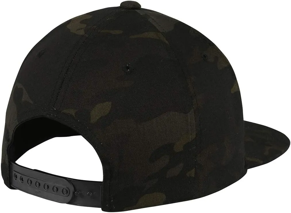 SPORT-TEK Flat Bill Snapback Cap. STC19