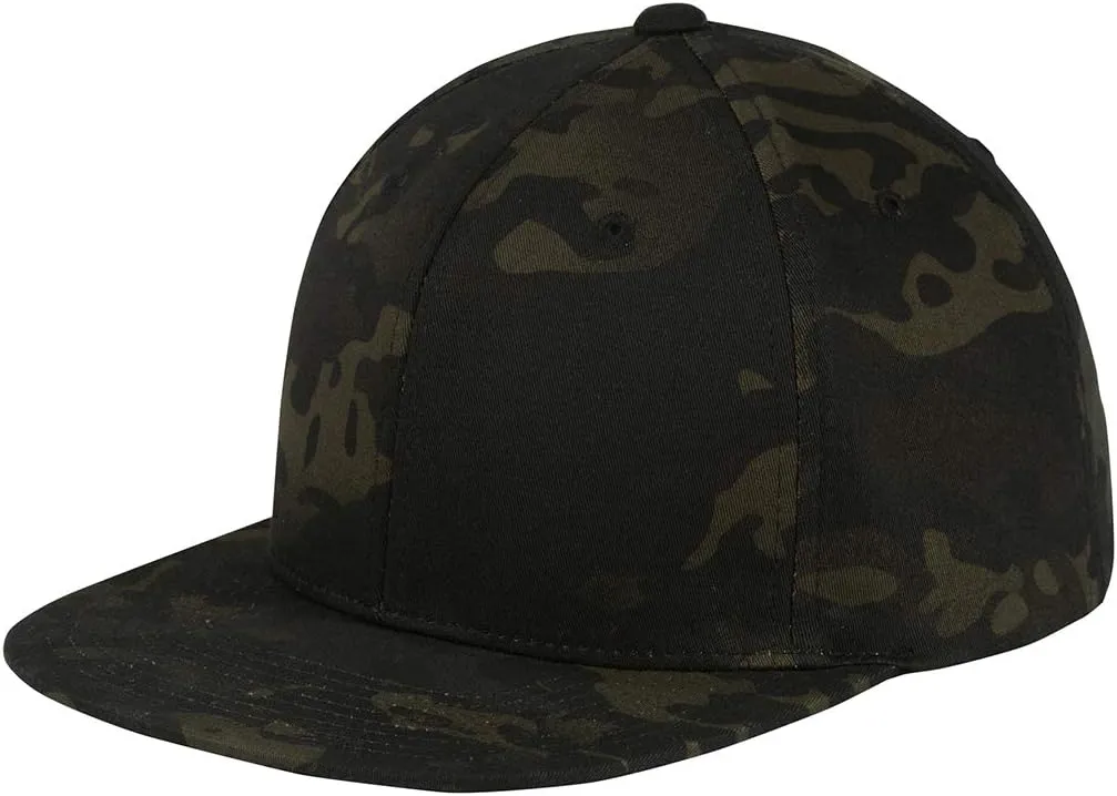 SPORT-TEK Flat Bill Snapback Cap. STC19