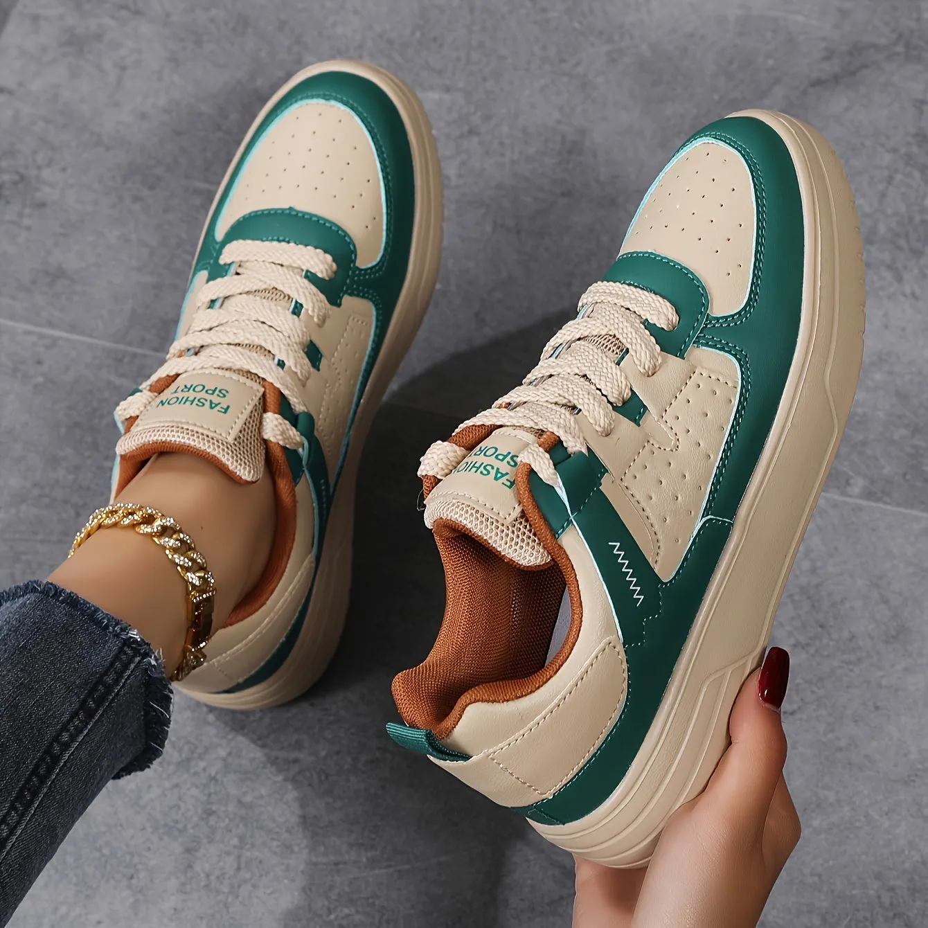 Stilvolle Colorblock Mesh-Sneaker für Damen | Perfekt für Casual Days