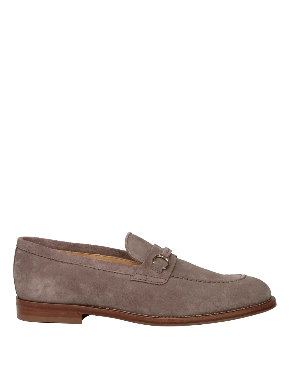 Suede Penny Loafer in Grey