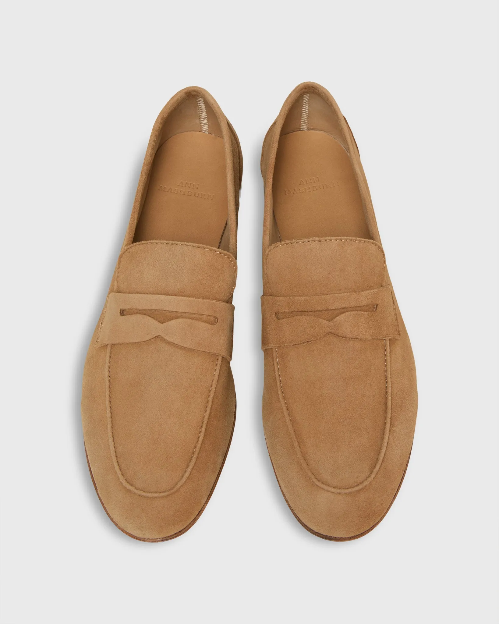 Summer Penny Loafer in Camel Suede