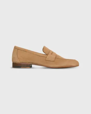Summer Penny Loafer in Camel Suede