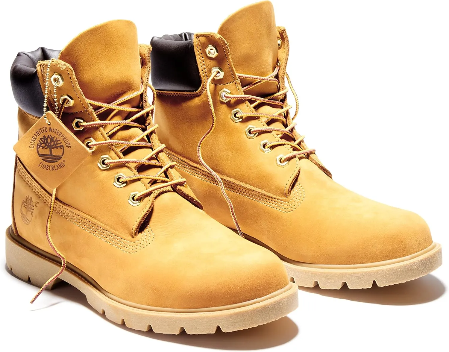 Timberland Mens 6" classic Lugged Sole Leather Combat & Lace-Up Boots