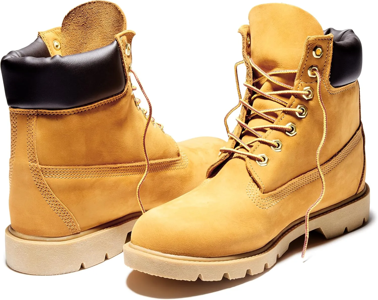 Timberland Mens 6" classic Lugged Sole Leather Combat & Lace-Up Boots