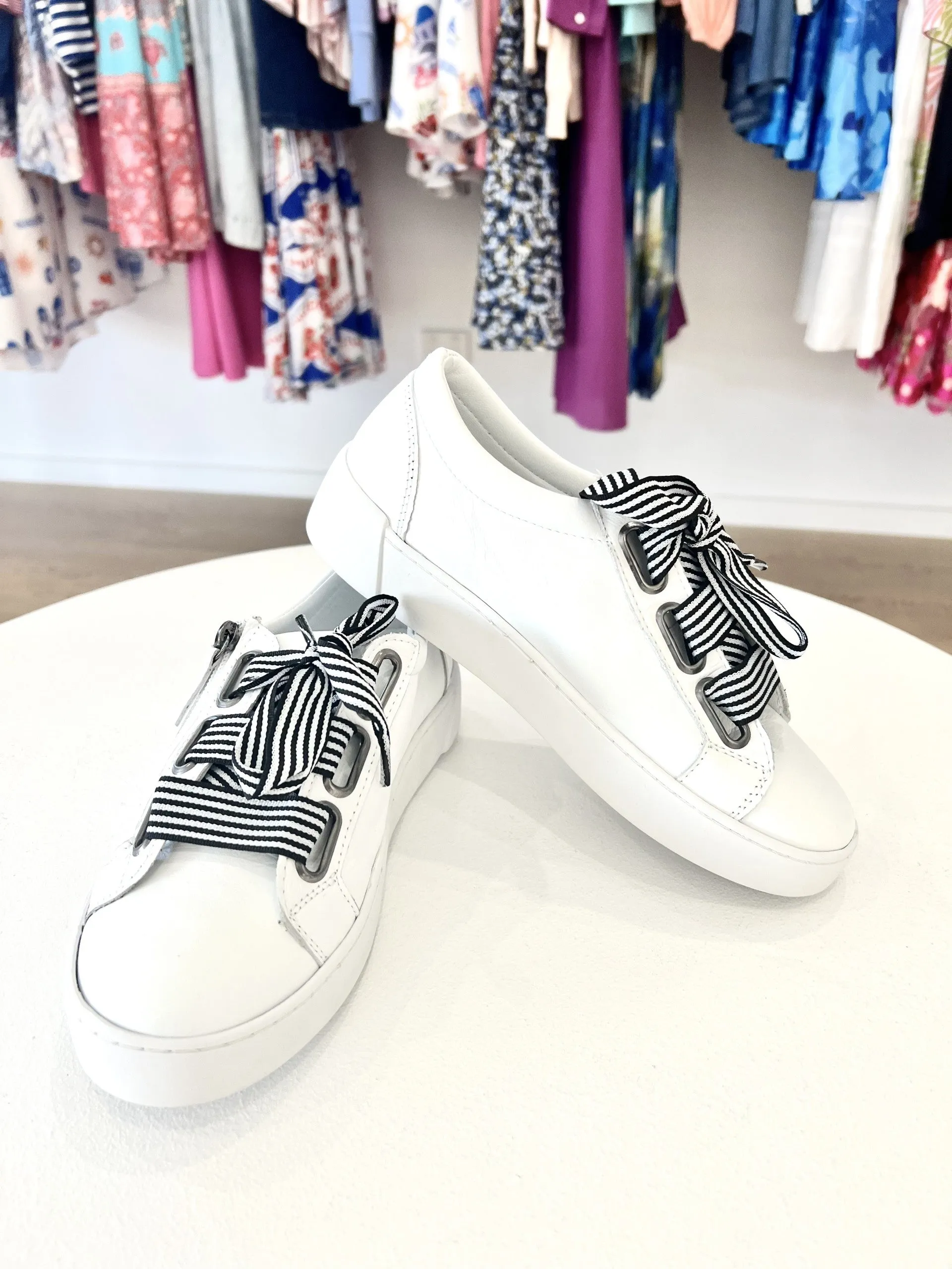 TINJA LEATHER TRAINER || WHITE