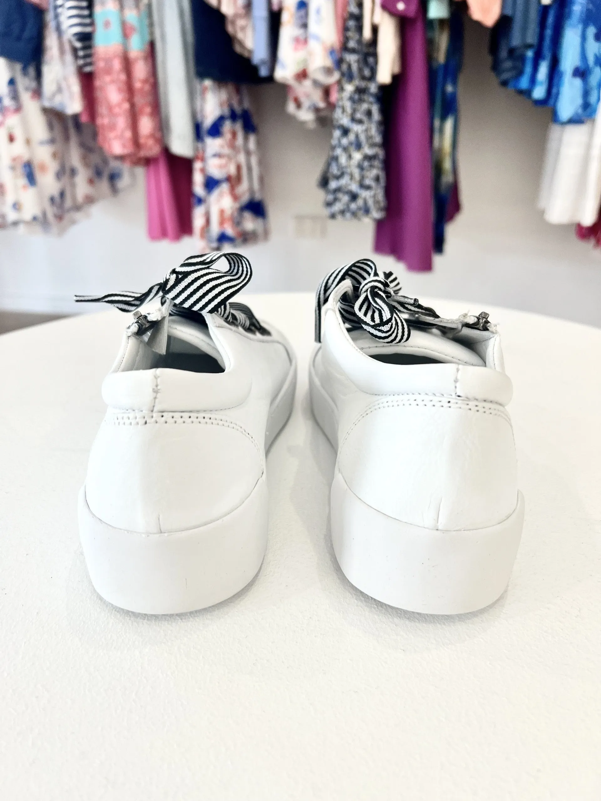 TINJA LEATHER TRAINER || WHITE
