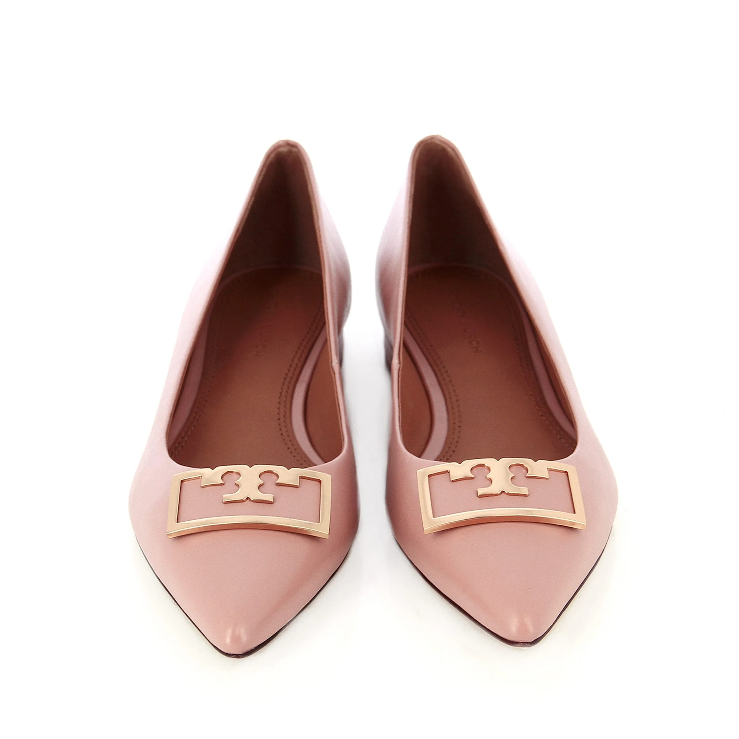 TORY BURCH GIGI POINTED TOE CALFSKIN LEATHER SHOES