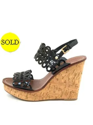 Tory Burch Wedge Sandal Size 9.5 M