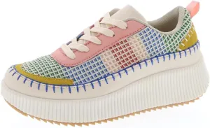 TruFox Women's Lace Up Platform Woven Sneakers Comfortable Fashion Sneaker Low Top Chunky Walking Shoes