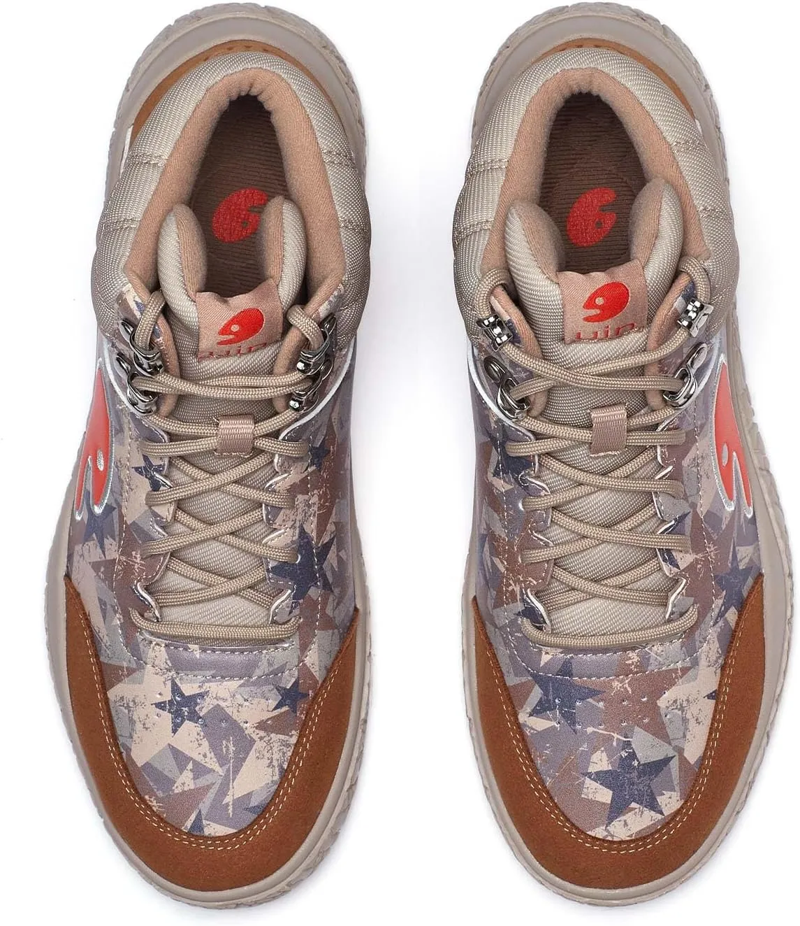 UIN Women's Walking Shoes Lace Up Casual Comfortable Art Painted Travel Sneaker Bardenas