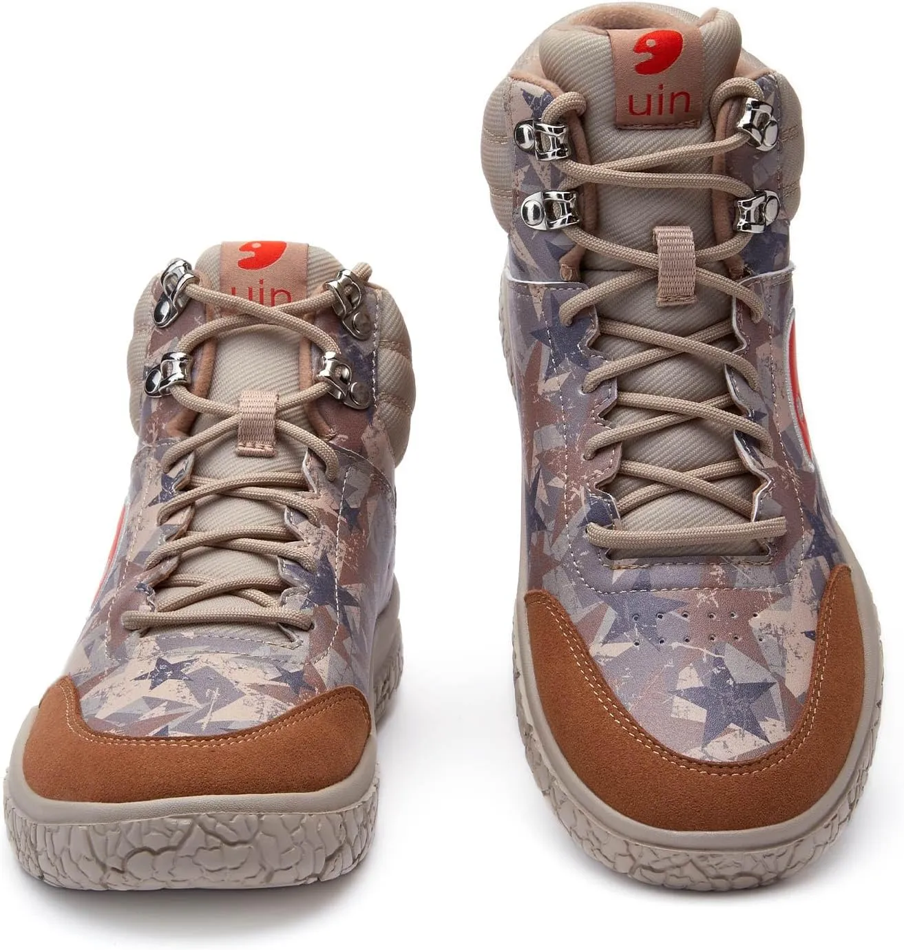 UIN Women's Walking Shoes Lace Up Casual Comfortable Art Painted Travel Sneaker Bardenas