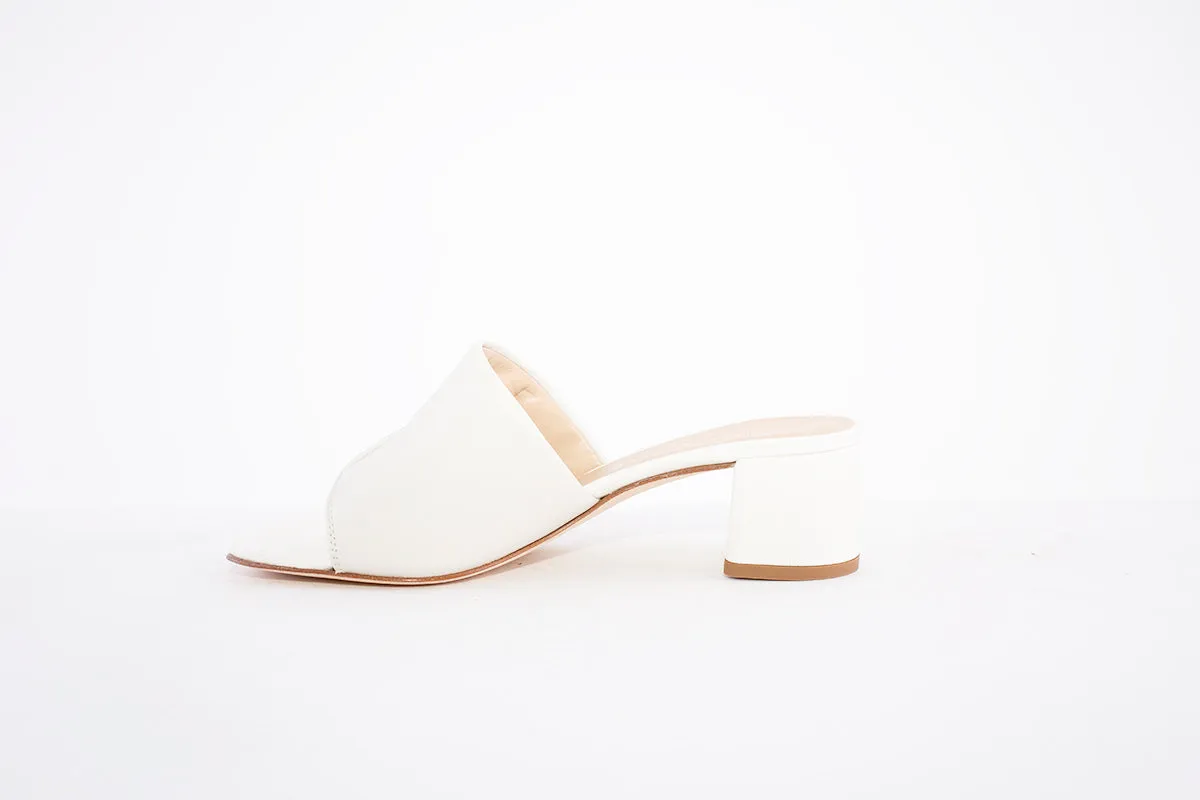 UNISA - KOZAN MEDIUM BLOCK HEEL MULE - IVORY LEATHER