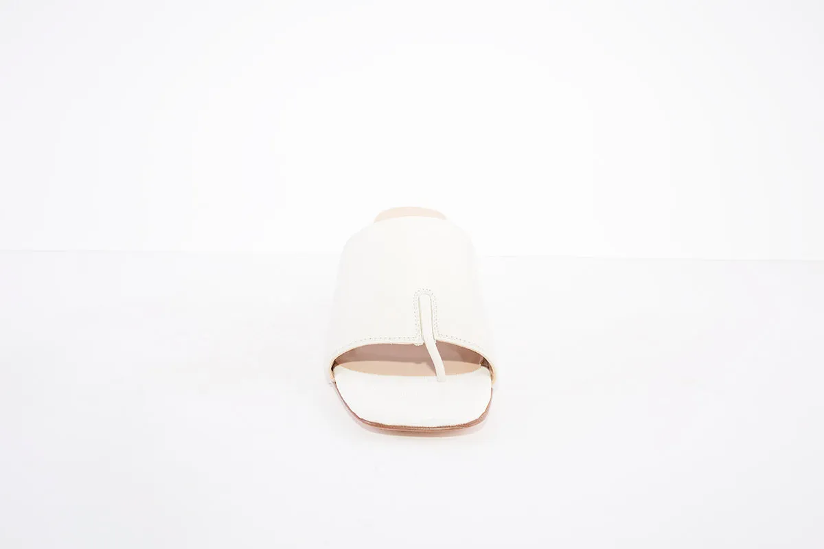 UNISA - KOZAN MEDIUM BLOCK HEEL MULE - IVORY LEATHER