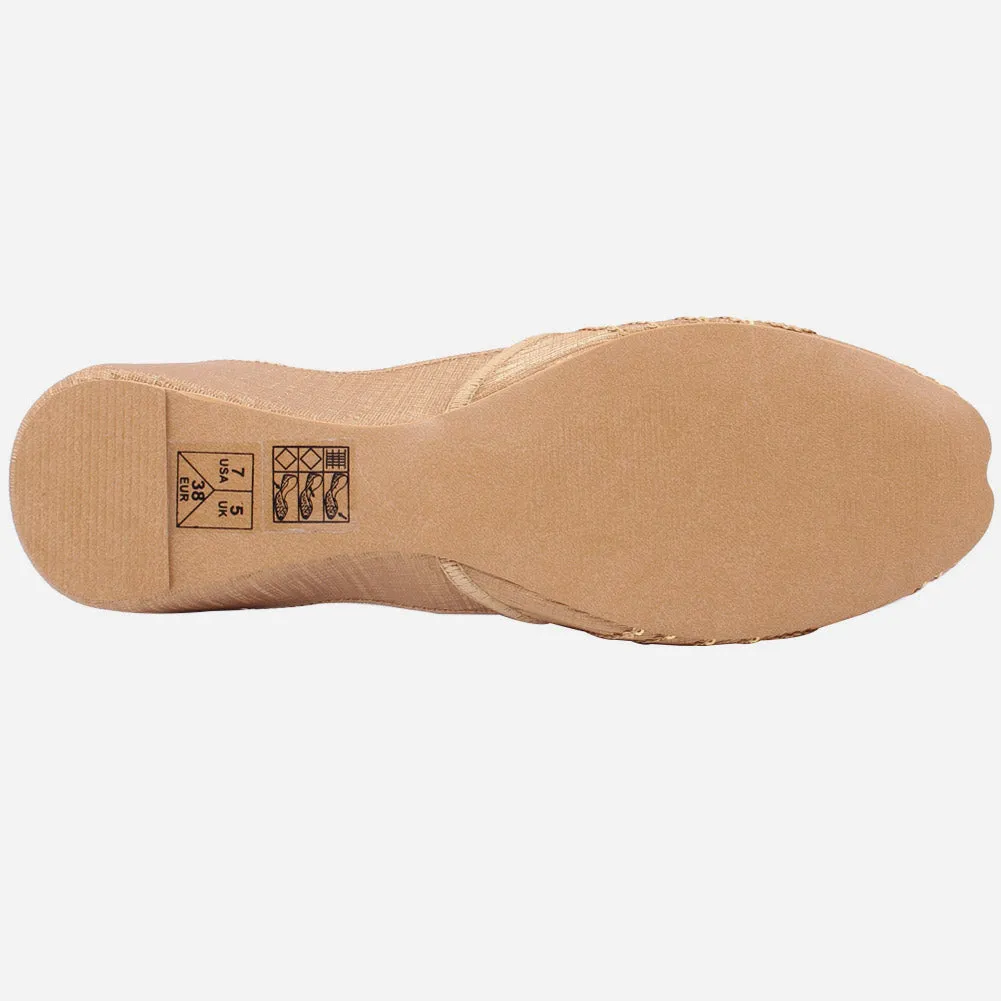 Women "Robbie" Sitare Flat Slip On Khussa