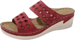 Women Shoes Comfortable Soft Sole Sandals Fashionable One Foot Wear Hollow Strap Beach Adjustable Width Sandals Women