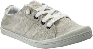Women Slip-On Linen Canvas Lace-Up Fashion Sneaker