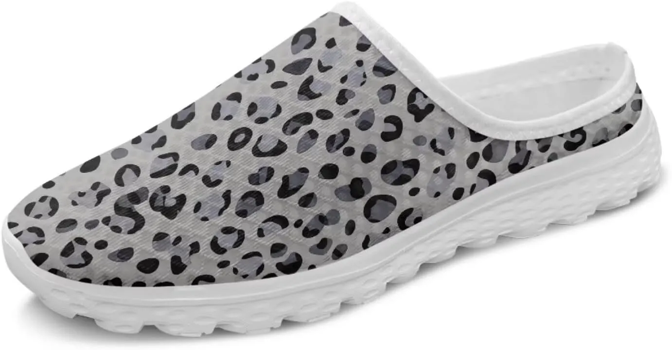 Women's Backless Walking Sneakers Slip-on Mule Shoes Closed Toe Slippers Lightweight Anti Skid Footwear
