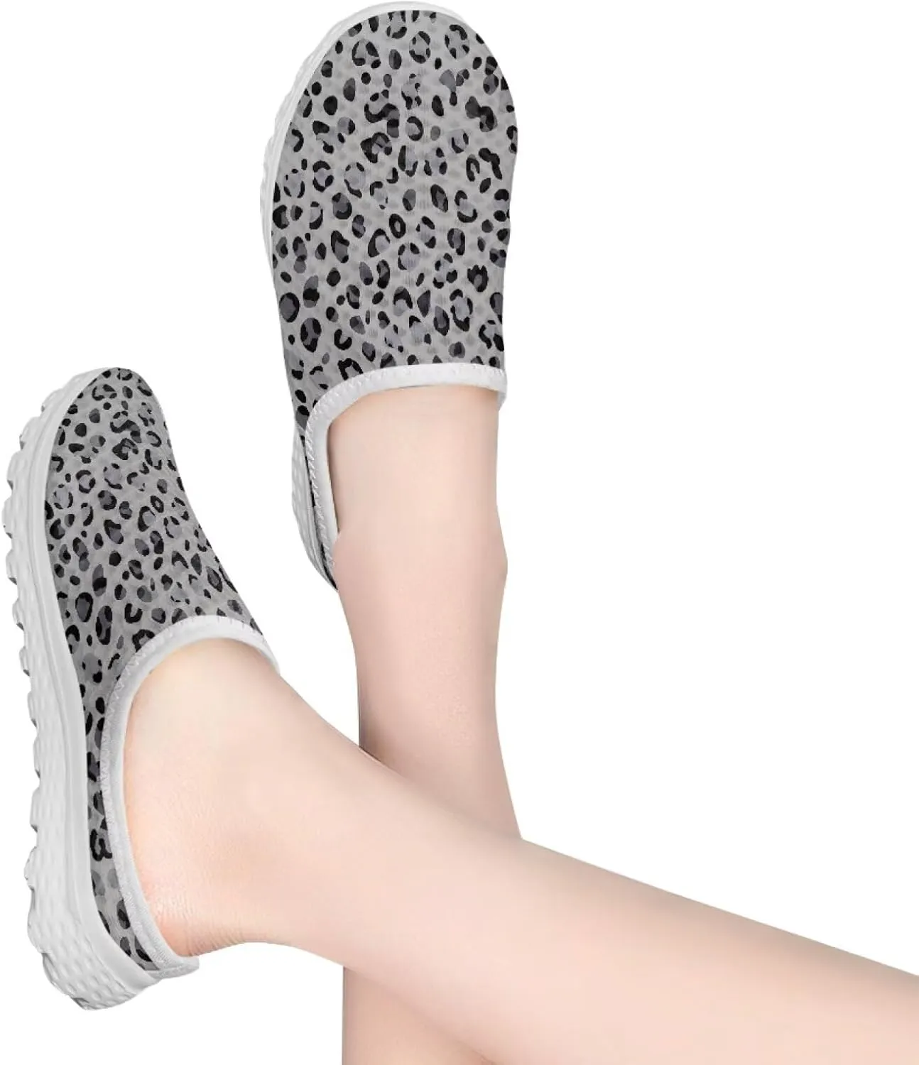 Women's Backless Walking Sneakers Slip-on Mule Shoes Closed Toe Slippers Lightweight Anti Skid Footwear