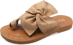 Women's Big Toe Bone Correction Sandals, Summer Bow-knot Flat with Arch Support Non-slip Wear-resistant Beach Travel Slippers, for Women Hallux Valgus Bunion