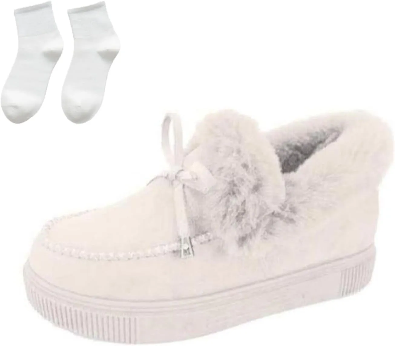 Women's Boots Round Head Thick Sole Orthopedic Arch-Support Wool Thick Warm Cotton Shoes,Cotton Shoes Winter Platform