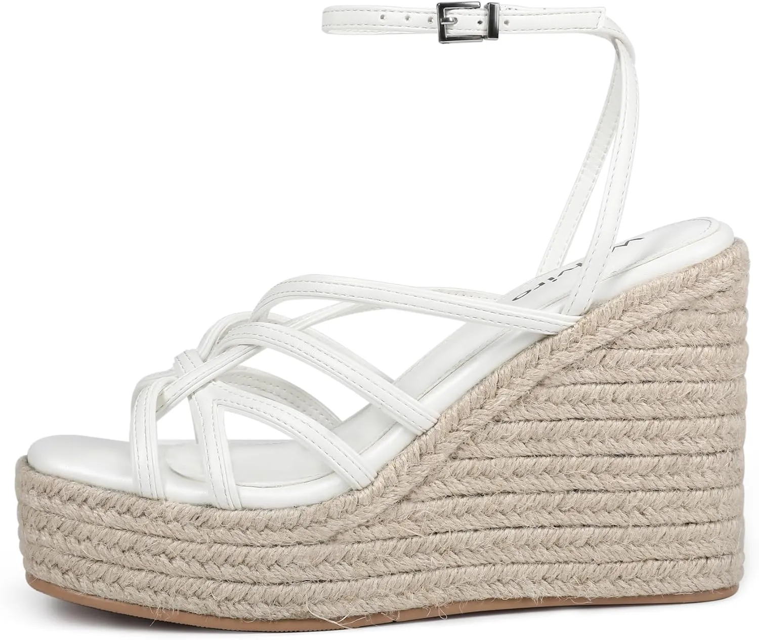 Women's Espadrille Wedge Sandal Casual Summer Square Toe Strappy Platform Sandal for Women