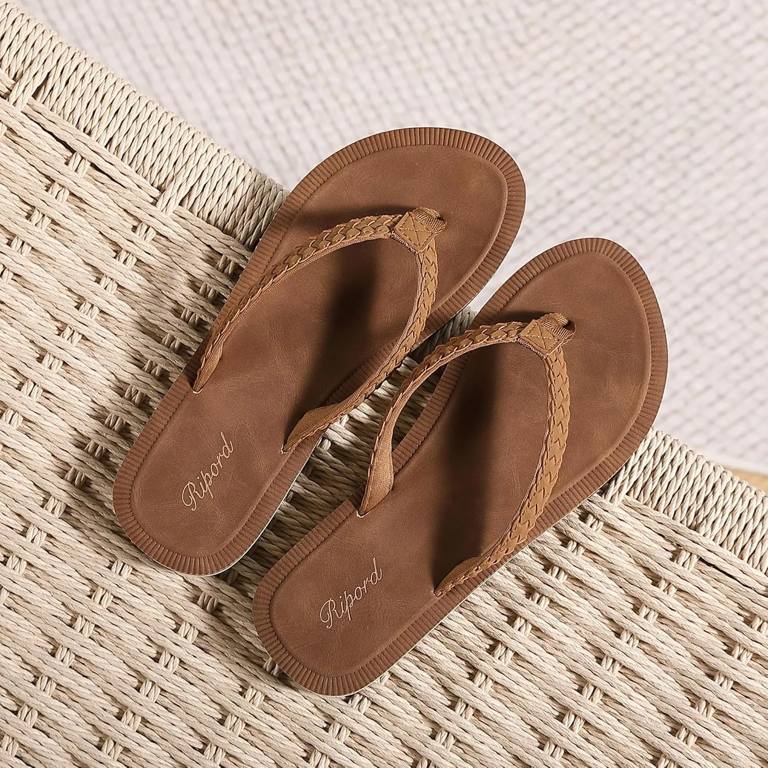 Womens Flip Flops Comfortable Thong Sandals Flat Slides Sandals Slip On Indoor Outdoor Sandals
