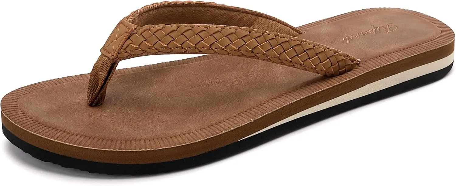 Womens Flip Flops Comfortable Thong Sandals Flat Slides Sandals Slip On Indoor Outdoor Sandals
