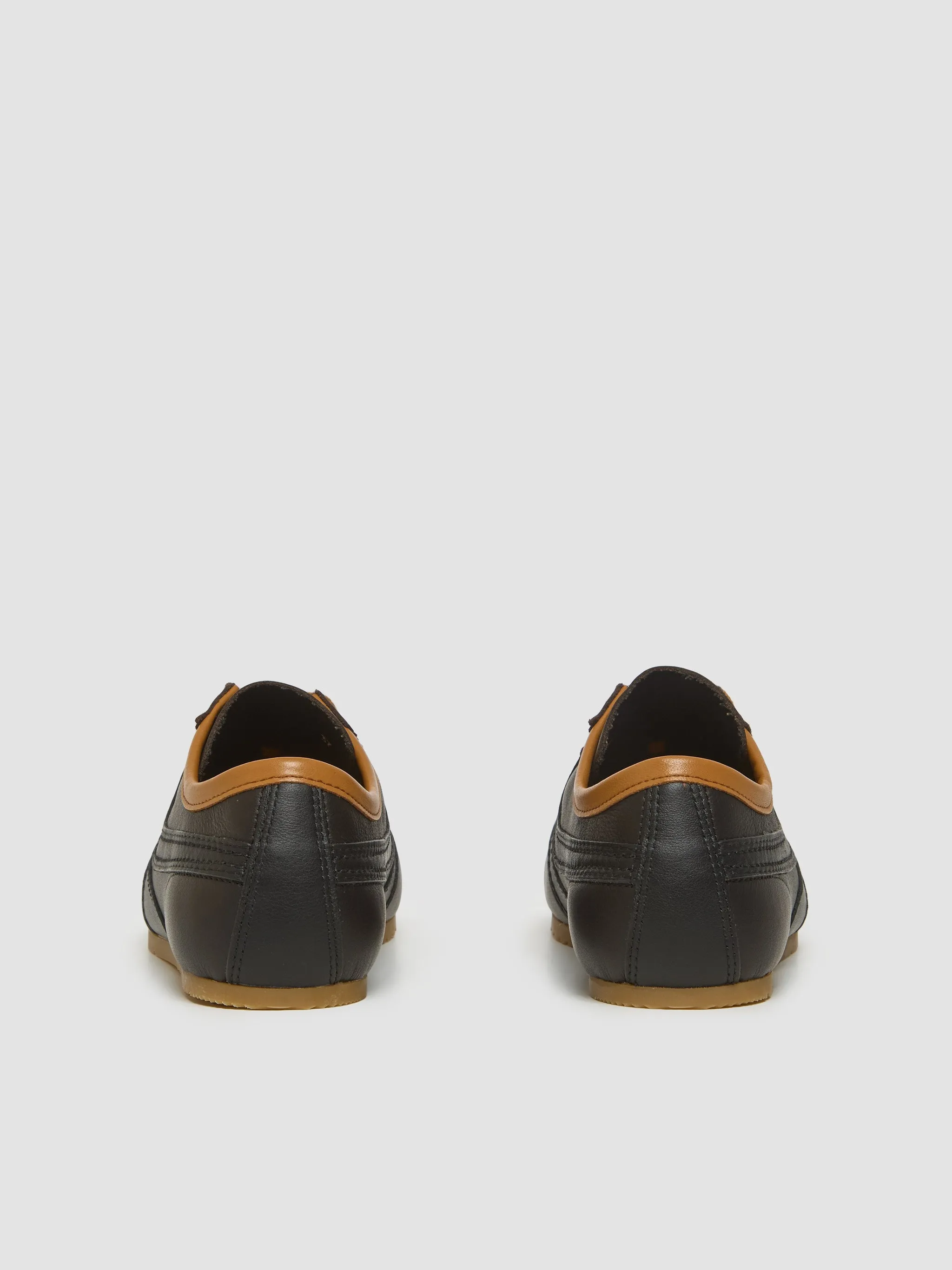 Women's Leather Sneaker in Dark Brown