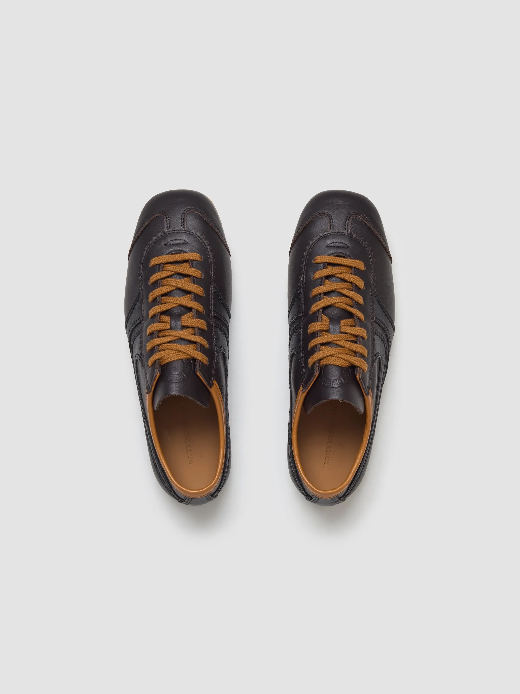 Women's Leather Sneaker in Dark Brown