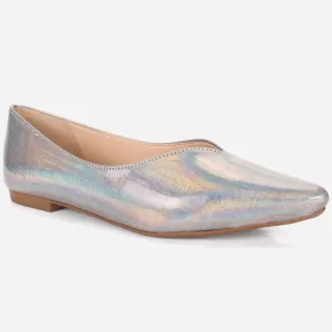 Women's "GLIZ" Pointed Toe Decorated Flat Pumps